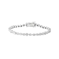 mooneye polki de diamant en tranches naturelles de 3,00 ctw bracelet de tennis en argent sterling 925, bijoux pour femmes