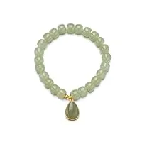 sdfgh perle ronde en argent 925, ornements de main en jade, pendentif goutte d'eau du vent national féminin et bracelet en jade tian