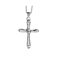 simple collier croix pour hommes, collier avec pendentif croix gothique en argent sterling 925 avec chaîne en argent de 24 pouces