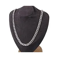 gerrit collier s925 argent homme hip hop collier simple lisse whip chain thai argent style de rue collier chaîne 50cm, 55cm