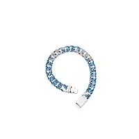 bague fashion azure bracelet cubain coloré 925 silver men and women couples bracelet de réservoir brillant rétro, 925 silver,