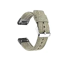 rongyede bracelets de montre à dégagement rapide en nylon pour garmin fenix 7x 7 6 6x pro gps 5 5x 3hr descent mk1 mk2 bracelet 22 26 mm (taille : pour garmin epix), for garmin epix, cuir aluminium