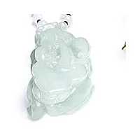 collier en pierre de jade, collier feng shui porte-bonheur ruyi pixiu, pendentif en jade de glace émeraude naturelle, chaîne de perles de jadéite, amulette de richesse, attire la prospérité, l'amour,