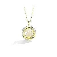 collier de lapin de jade en or 14 carats, collier pendentif moissanite, anniversaire, cadeau de fête des mères pour mère, femme, petite amie