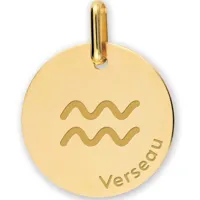 médaille zodiaque verseau personnalisable (or jaune 375°)