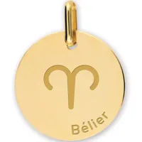 médaille zodiaque bélier personnalisable (or jaune 375°)
