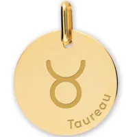 médaille zodiaque taureau personnalisable (or jaune 375°)