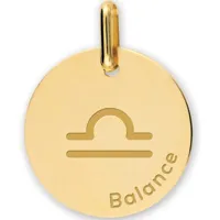 médaille zodiaque balance personnalisable (or jaune 375°)
