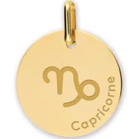médaille zodiaque capricorne personnalisable (or jaune 375°)