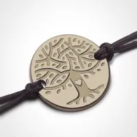bracelet sur cordon lovetree personnalisable (or jaune 750°)