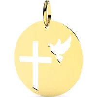 médaille croix et colombe ajourées (or jaune 375°)
