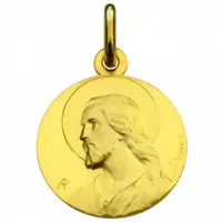 médaille ronde christ 20 mm (or jaune 750°)