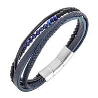 bracelet homme all blacks 682293 - cuir bleu