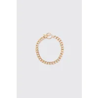 cuban chunky chain bracelet in gold homme - or - one size, or