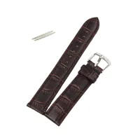 bracelet cuir véritable marron - 20 mm