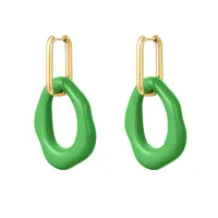 boucles d'oreilles emma cercle acrylique - vert