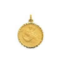 médaille saint christophe ciselé en plaqué or