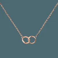 daniel wellington dw elan unity necklace 45-49cm rose gold