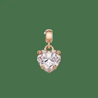 daniel wellington dw charm heart crystal one size rose gold/white