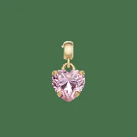 daniel wellington dw charm heart crystal one size gold/pink