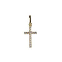 jane kønig small cross pendentifs 18 ct. or 0,04 ct. guld-kvl - femme - gold
