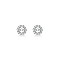 mads z crown tiara boucles d'oreilles 14 ct. or blanc 0,22 ct. 1611920 - femme - white gold