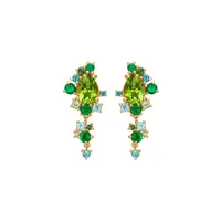 mads z four seasons-spring peridot boucles d'oreilles 14 ct. or 1516033 - femme - gold