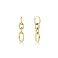 tommy hilfiger contrast link chain boucles d'oreilles acier inoxydable 2780786 - femme - stainless steel