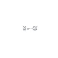 mads z crown boucles d'oreilles 14 ct. or blanc 0,18 ct. 1611618 - femme - white gold