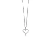 mads z tender heart pendentifs 14 ct. or blanc 0,20 ct. 1631320 - femme - white gold