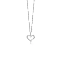mads z tender heart pendentifs 14 ct. or blanc 0,36 ct. 1631336 - femme - white gold