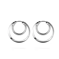 ix studios double hoops boucles d'oreilles argent dmb0328-rh - unisex - 925 sterling silver