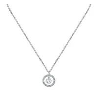 le petite story family ss crystal hooptree 405 cm necklace argenté  homme