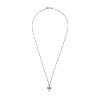 emanuele bicocchi collier sautoir à pendentif croix - métallisé