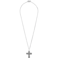emanuele bicocchi collier à pendentif croix - métallisé