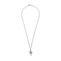 emanuele bicocchi collier à pendentifs de croix - métallisé