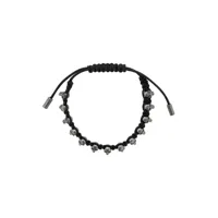 alexander mcqueen skulls bracelet - noir