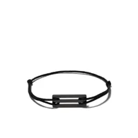 le gramme bracelet en cordon à détail en céramique - noir