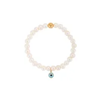 nialaya jewelry bracelet à détails de perles - blanc