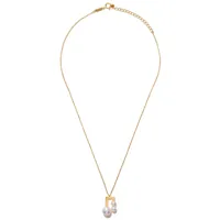 tasaki collier en or 18ct balance note collection line à perles akoya