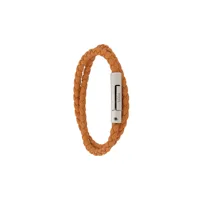 tod's bracelet multi-tours à design tressé - orange