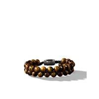 david yurman bracelet à perles brodées 8 mm - argent