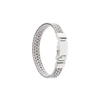 nialaya jewelry bracelet en chaîne à design tressé - argent