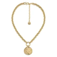 goossens collier à pendentif médaillon - or