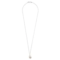 tasaki collier à pendentif en or blanc 18ct orné de perles akoya et de diamants - argent