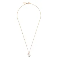 tasaki collier à pendentif en or rose 18ct orné de perles akoya