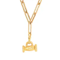 alighieri collier à pendentif ancre marine - or