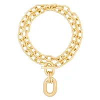 rabanne collier multi-tours à design de chaîne - or