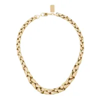 lauren rubinski collier en or jaune 14ct à design de chaîne