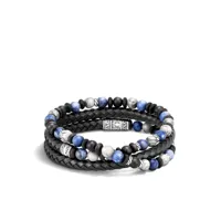 john hardy bracelet multi-tours à perles - noir